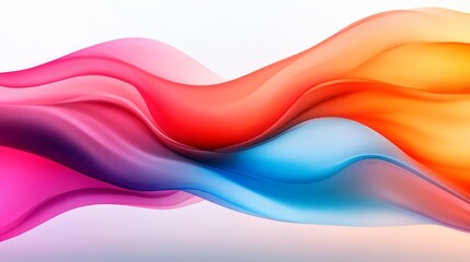 Fototapeta premium A flowing liquid abstract art piece with vibrant color transitions and 3D textures,