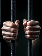 Hands in Prison Bars