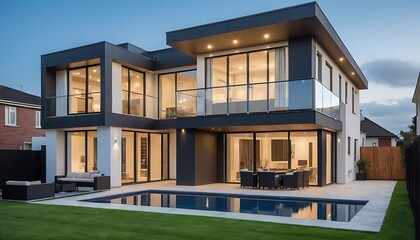 Fototapeta premium Contemporary House Close-Up with Premium Architectural Style