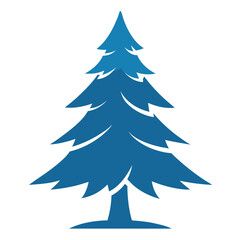 Obraz premium snowy pine tree silhouette icon