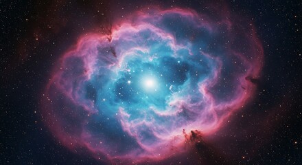 Obraz premium Exploring the Rosette Nebula Colorful Star Forming Region in Deep Space