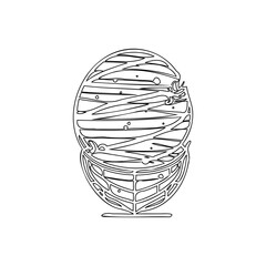 Abstract egg in a modern geometric basket design