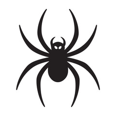 halloween spider's web Vector Black silhouettes. Spider on white background. danger insect. horror banner, scary poster. cobweb isolated decoration stock illustration. 