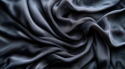 Fototapeta premium Dark Gray Silk Fabric Texture