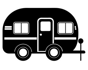 Caravan Vector & SVG Silhouettes, Caravan Icon Vector Design