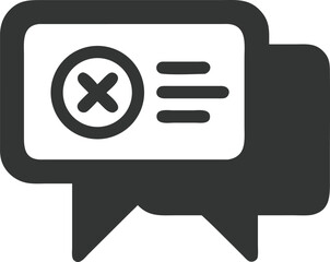 Fototapeta premium Chat Bubble Icon, Cancel, Information, Transparent Background, Message Element