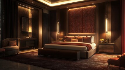 Luxurious bedroom interior design