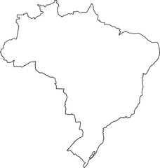 Brazil Map Vector And Flag Design