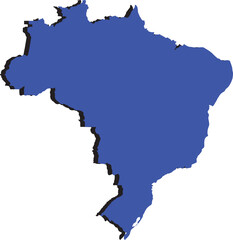 Brazil Map Vector And Flag Design