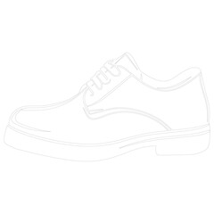 sketch of a man's shoes on a white background, vector illustration