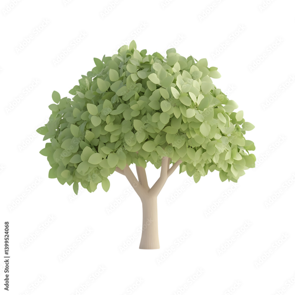 Poster a digitally rendered image of a stylized tree, perfect for a nature-themed design project.