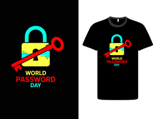 Obraz premium world password day, t-shirt design.