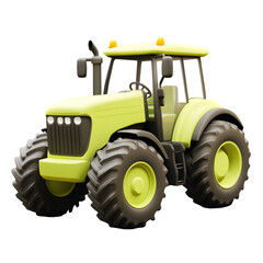 Obraz premium A cartoon depiction of a vibrant farm tractor.