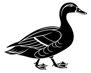 Duck Silhouette Vector & SVG, Duck Icon vector, Funny Duck SVG