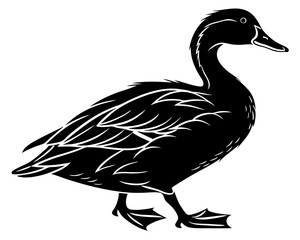 Duck Silhouette Vector & SVG, Duck Icon vector, Funny Duck SVG