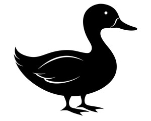 Duck Silhouette Vector & SVG, Duck Icon vector, Funny Duck SVG