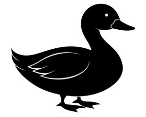 Duck Silhouette Vector & SVG, Duck Icon vector, Funny Duck SVG
