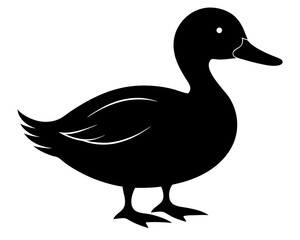 Duck Silhouette Vector & SVG, Duck Icon vector, Funny Duck SVG