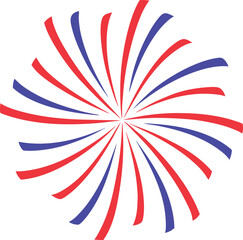 Beautiful firework celebration decor vector illustration design, Red, blue fireworks for 4th of July, new year celebration