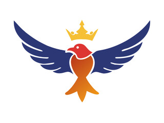 Flying bird logo Royalty
