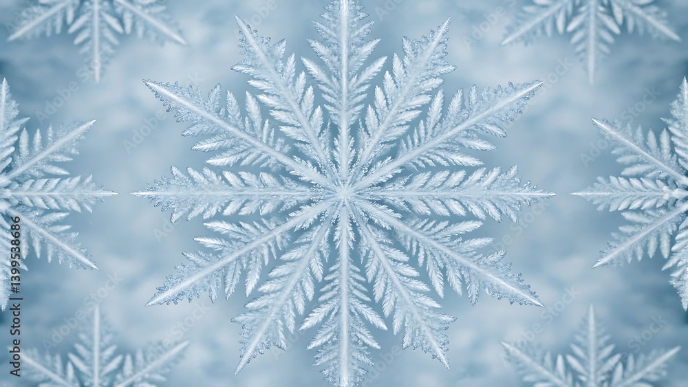 Poster close up of intricate snowflake pattern