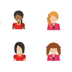 set of business people