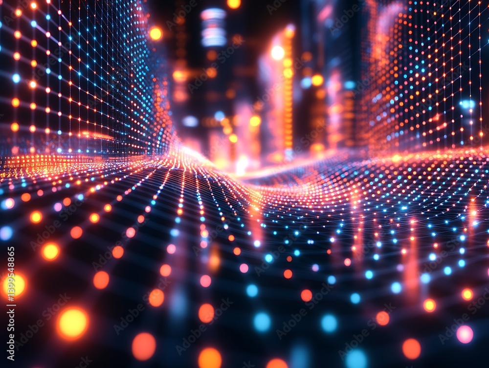 Aufkleber digital world: a stunning image representing digital transformation and interconnectedness with futu