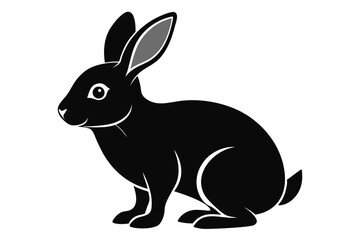 black and white rabbit