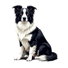 Fototapeta premium collie dog vector illustration, collie dog clipart