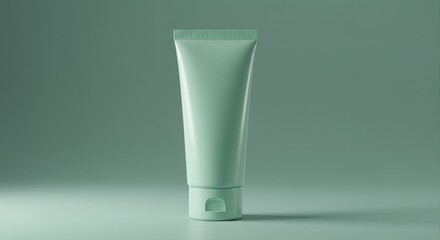 Empty mint green tube, perfect for skincare.