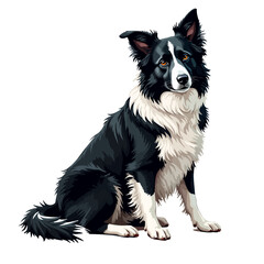 Fototapeta premium collie dog vector illustration, collie dog clipart