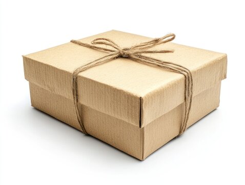 Eco Friendly Kraft Gift Box Tied with Jute Twine Sustainable Packaging Present