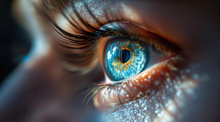closeup picture of eyes with beautiful iris