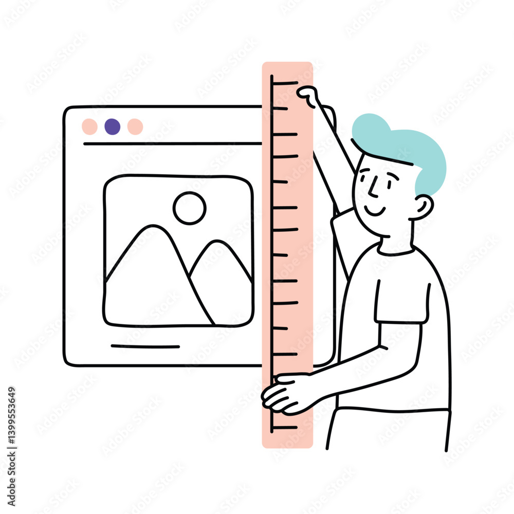Poster mvp testing vector colored minimal illustration. eps 10 file