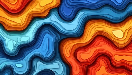 Abstract layered colors