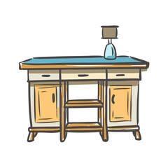 kitchen island icon, kitchen island vector illustration-simple illustration of kitchen island, perfect for kitchen island logos and icons