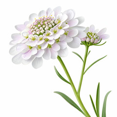 Candytuft 3D rendered flower delicately isolated on a white background with soft petals and intricate details
  
