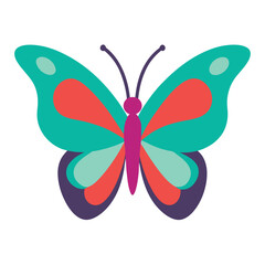 Butterfly vector icon isolated on white background