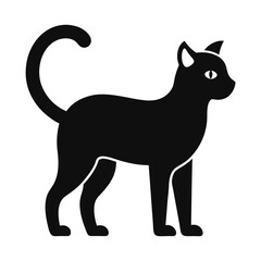 Cat vector icon isolated on white background