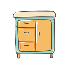 side cabinet icon, side cabinet vector illustration-simple illustration of side cabinet, perfect for side cabinet logos and icons