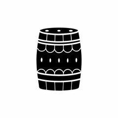 creative details Dhak Drum Icon Vector Illustration