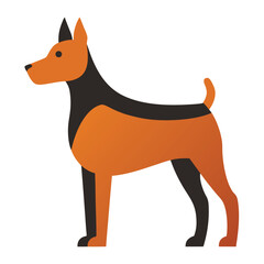 Dog vector icon isolated on white background