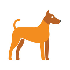Dog vector icon isolated on white background