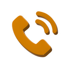 call phone incoming icon 3d rendering