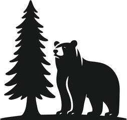 Bear black vector