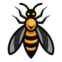 Hornet vector icon isolated on white background