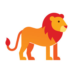 Lion vector icon isolated on white background
