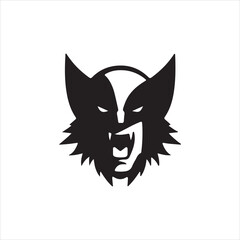 black and white cat head