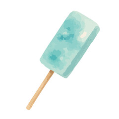 水彩で描いたアイスキャンディーのイラスト