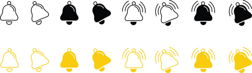 notification bell symbol icon in vector